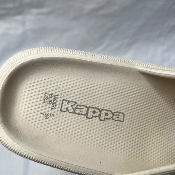Kappa womens EggShell White Logo Slide Sandals Size 7 US 5 UK 38EU - Picture 6 of 10